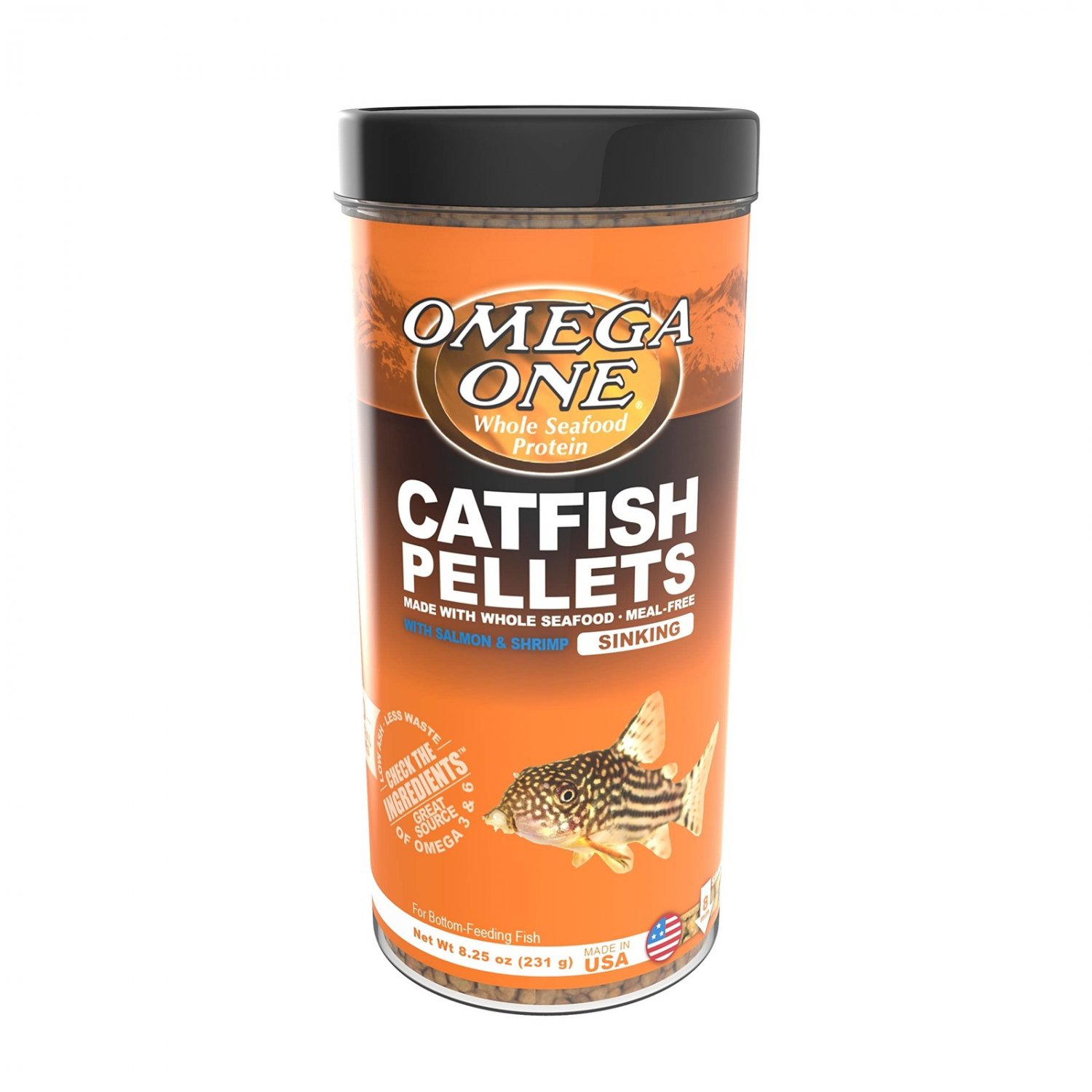 Premium Sinking Shrimp Pellets Fish Food 8.25 Oz Natural Aquarium Nutrition