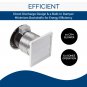 Broan-Nutone 512M Through-the-Wall Ventilation Fan, White Square Exhaust Fan,