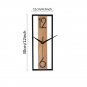 Modern Rectangular Wood Grain Wall Clock Silent Non-Ticking Home Office Decor