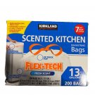 Kirkland Flex-Tech 13 Gallon Scented Kitchen Trash Bags 200 Count USA Made Kirkland Flex-Tech 13 Gallon Scented Kitchen Trash Bags 200 Count USA Made