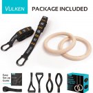 Vulken Wooden Gym Rings Adjustable Numbered Straps 28mm Olympic Bodyweight Training Vulken Wooden Gym Rings Adjustable Numbered Straps 28mm Olympic Bodyweight Training