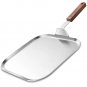 Stainless Steel Square Griddle Pan/Plate with Wooden Handle, 3-Ply Constructi