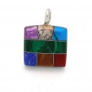 Small Polished Stone & Silver Pendant