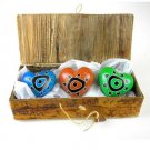 Set of Three Soapstone Mini Hearts in a Banana Fiber Box
