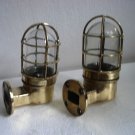 2 pieces VINTAGE ship's WALL MOUNT Brass Passage Light / Lamp -SHIP'S ORIGINAL