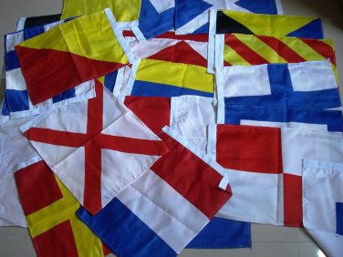 MARITIME Signal Code FLAG Set- 15" X 18" - Set of Total 26 flag - YACHT / BOAT
