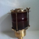 SHIPS Light / Lamp / LANTERN  - RED GLASS - BRASS - SHIP'S 100% ORIGINA (A)