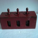 ANTIQUE Wooden Number Rout Box - WOODEN & BRASS - SHIP'S 100% ORIGINAL (H)
