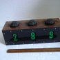ANTIQUE Wooden Number Rout Box - WOODEN & BRASS - SHIP'S 100% ORIGINAL (F)