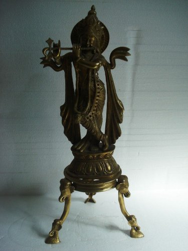 Extra Large - Lord KRISHNA Statue * BRASS * SOLID HEAVY WEIGHT * Indian Lord