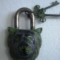 ANTIQUE Style LION Type Padlock - Lock with Key - Brass Made