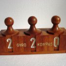 Real ANTIQUE Wooden Number Rout Box - GYRO KOMPAS - SHIP'S ORIGINAL - EXCELLENT