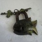 ANTIQUE Style FISH Type Padlock - Lock with Key (A)