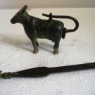 ANTIQUE Style BULL Type Padlock - Lock with Key - Brass Made (C)