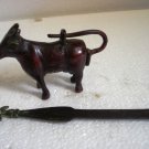 ANTIQUE Style BULL Type Padlock - Lock with Key - Brass Made (B)