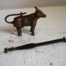 ANTIQUE Style BULL Type Padlock - Lock with Key - Brass Made (A)