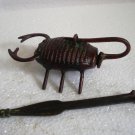 ANTIQUE Style SCORPION Type Padlock - Lock with Key - Brass Made (A)