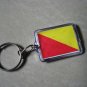O - Naval Signal Flag KEY CHAIN - OSCAR - Man Overboard- FREE SHIPPING