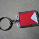 B - Naval Signal Flag KEY CHAIN - BRAVO - Dangerous Cargo - FREE SHIPPING