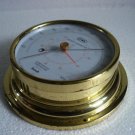 EIWA Marine ANEROID BAROMETER with THERMOMETER - BRASS - JAPAN