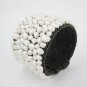 Mother Of Pearl Handmade Hemp Wire Cuff