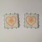 DIY patch Sunflower Heart embellished embroidery 2pcs DIY clothing material 4designcraft