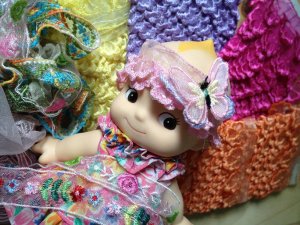 Headband Doll hair Embellishments colourful floral flower Patch DIY Bdoll 4DesignCraft