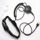 Two sensors Heavy Duty Throat Headset Mic with PTT for Midland radio GXT756 GXT757 GXT775 GXT720