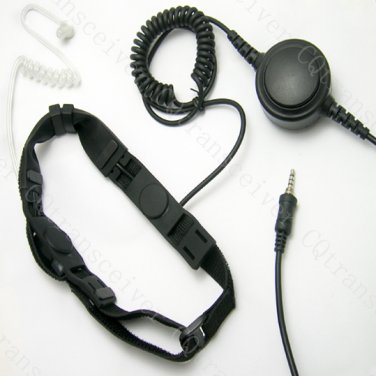 Military 2 sensors Throat Microphone Earpiece with PTT for Yaesu Walkie talkie VX7R VX6R VX120 VX170