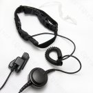 Hands free Throat Mic with tube ear bud and Large PTT for Motorola HAM radio MTS1200 MTS2000 MTX1000