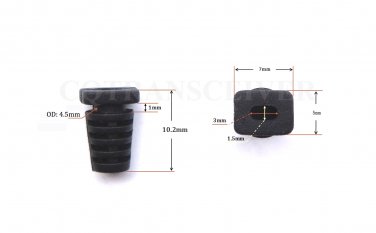 100pcs Plastic Slip on Flat Hole Cable Strain Relief Clip 4 OEM Cord Max Outside Diameter 3.0x1.5mm