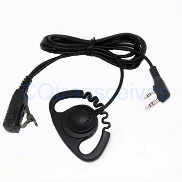 Zigzag D Shape Earhook Headset for Kenwood 2 Way Radio TH-21 TH-21AT TH-21BT TH-22 TH-22A TH-22AT