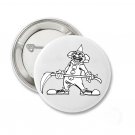 Scary Clown Pinback Button 1.3" Pin / Badge