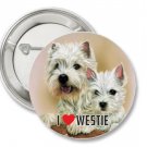 I LOVE WESTIE (West Highland White Terrier) 1.3" Pin / Badge
