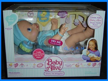 baby alive wets and wiggles boy for sale
