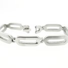 Unisex stainless steel bracelet - wristband. 8 inches long and 3/8 inch wide