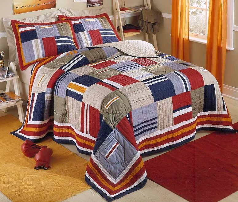 Ronnie Patchworks Twin Quilt with Pillow Sham