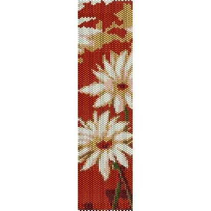 DAISIES TOO - LOOM beading pattern for cuff bracelet