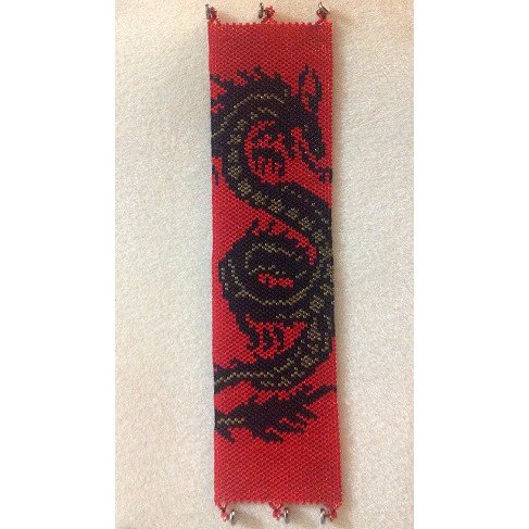 loom dragon bead pattern bracelet beading patterns seed peyote cuff instant huge stitch ecrater delica