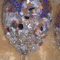 Gemstones Wine glasses "The stone flower", decorated with chips of natural stones.