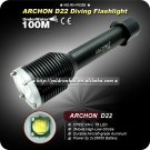 Professinal Diving Flashlight ARCHON D22 3 Mode 1000 LM CREE XML T6 LED Diving 2x26650 Battery