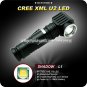 U2 LED 18650 450Lumens Power Indicate EDC Flashlight Hiking Camping Professional Outdoor Torch