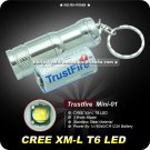 Trustfire Mini-01 CREE XM-L T6 3-Mode 280-Lumen LED Keychain Mini Flashlight+1 x CR123 battery
