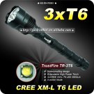 1PC Trustfire 3T6 5 Mode 3800 Lumens 3x CREE XM-L XML T6 LED Flashlight Extendable High Power Torch