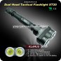 1PC KLARUS XT20 Tactical Flashlight Dual Head Powerful Cree XML U2 LED 1200LM