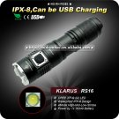 1PC KLARUS RS16 Flashlight Cree XP-G2 LED 4 Mode 1 x 16340 Battery Waterproof torch
