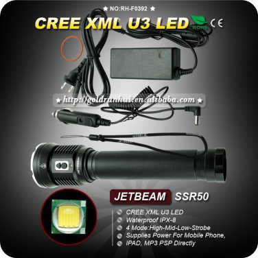 JETBeam SSR50 Multifunctional Flashlight 4 Mode 1000 Lumens CREE XML U3 LED