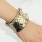 Heavy metal texture pattern hand-painted leather bracelet adjustable free shipping -zp006