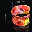 Fashion classic hand-painted leather green red bracelet adjustable free shipping -zp011