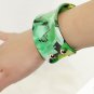 Fashion classic hand-painted leather green red bracelet adjustable free shipping -zp011